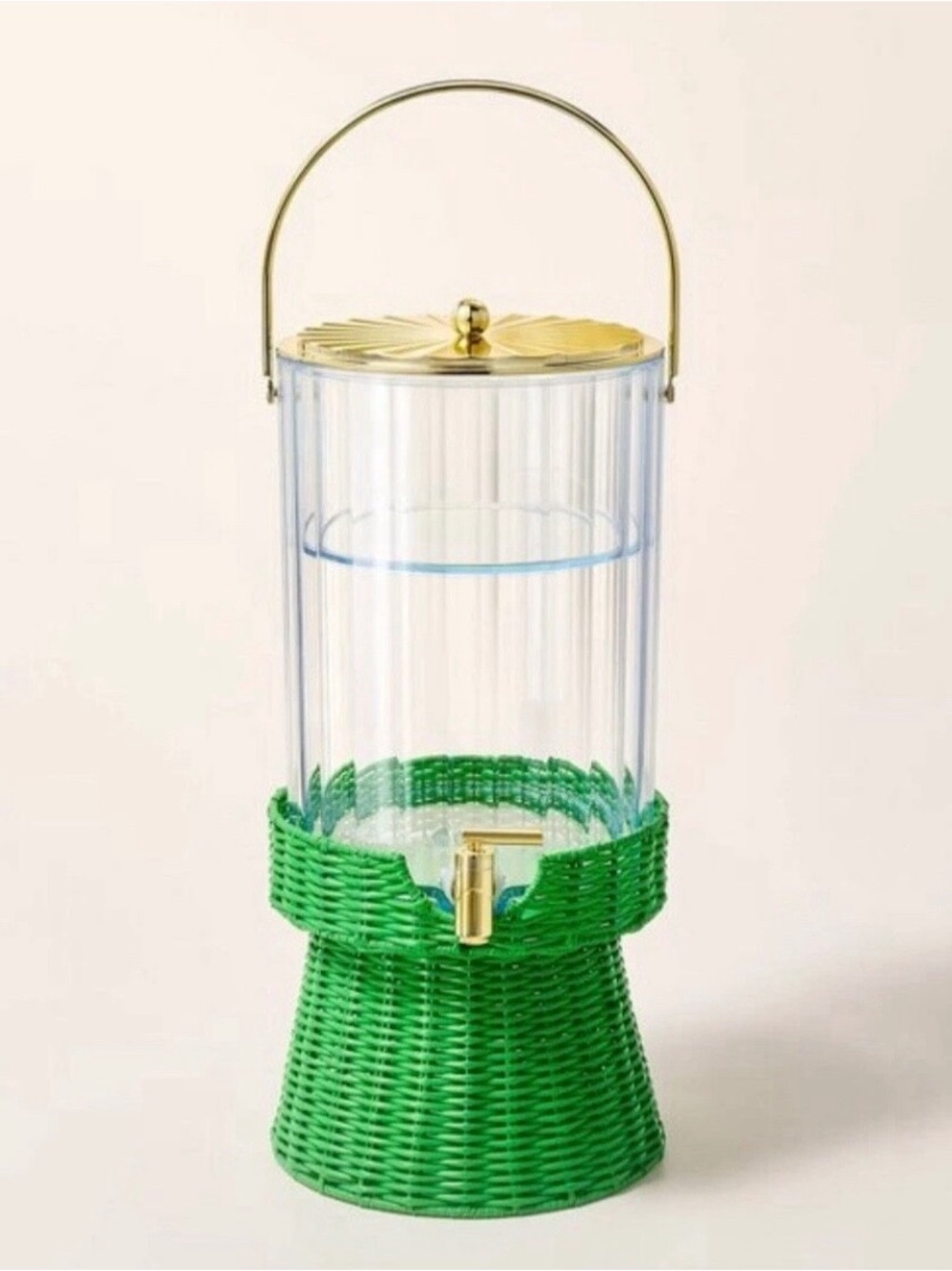 Acrylic Beverage Dispenser with Woven Stand Green 💚 kate spade